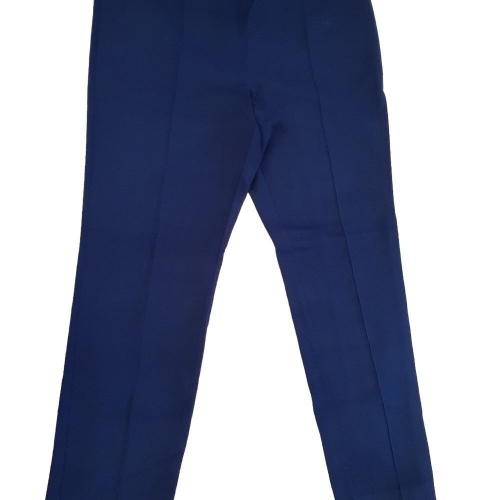 INC International Concepts Navy Blue Pintuck Side Zip Dress Pants Womens 12